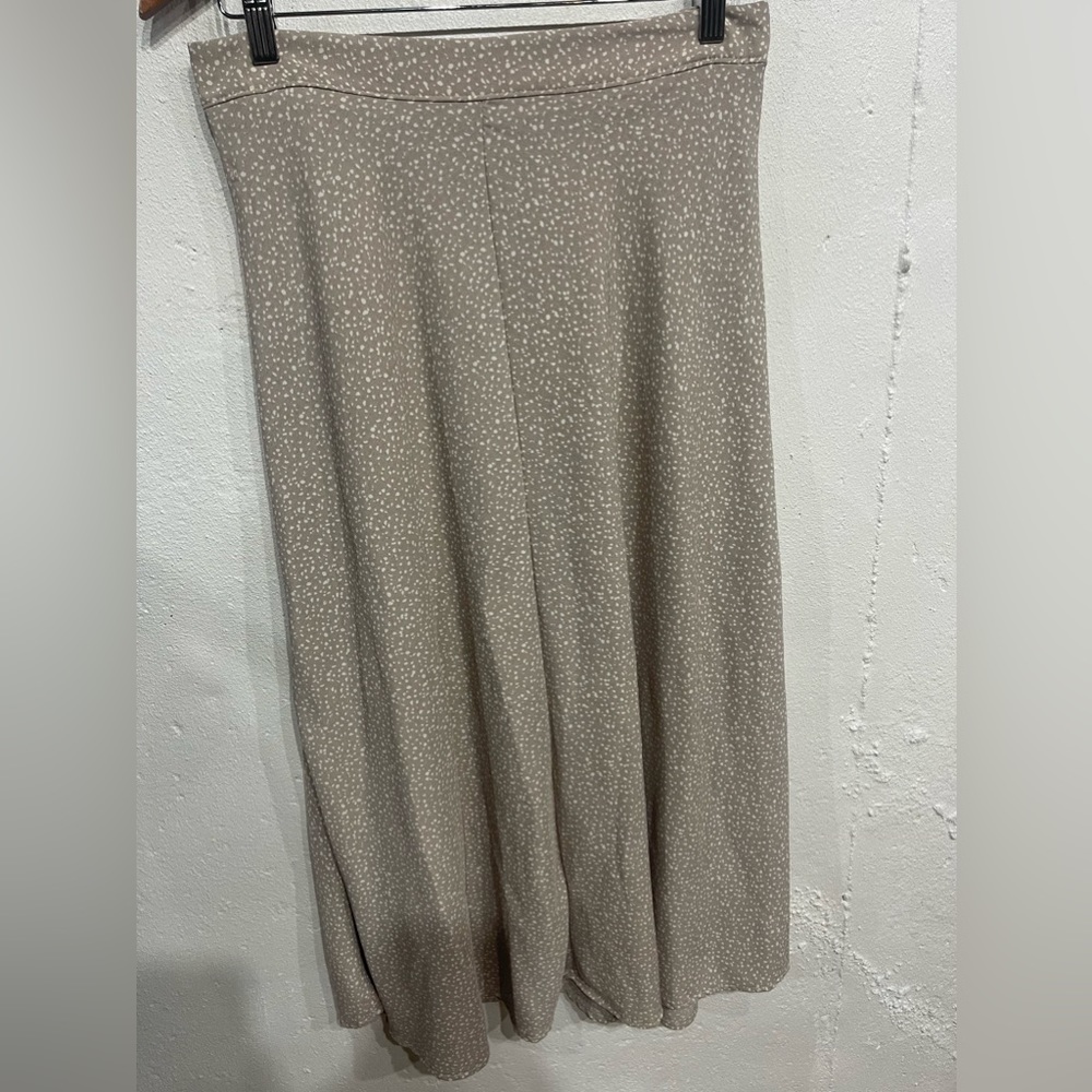 Originality XL Tan with White Pok-a-dotes maxi Skirt